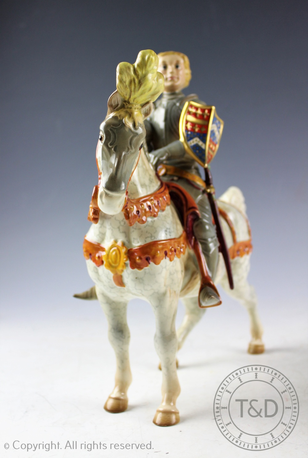 A Beswick Knight in Armour (The Earl of Warwick), model number 1145, designed by Arthur Gredington, - Bild 3 aus 6