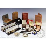A selection of lady's costume jewellery and wristwatches, to include a boxed Tissot wristwatch,