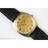 A Gentlemans 9ct gold Bulova Ambassador automatic wristwatch,