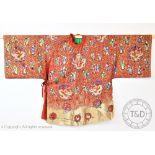 A Chinese informal silk robe, early 20th century,