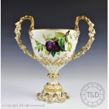 A Derby porcelain loving cup, 19th century,