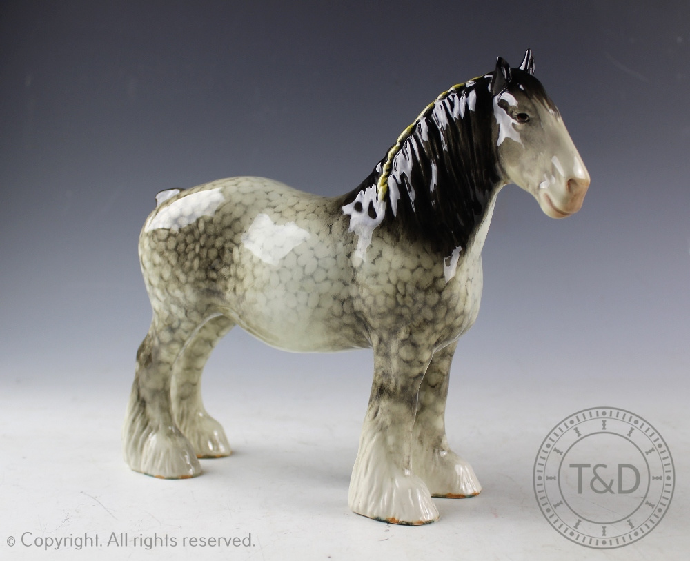 A Beswick Shire mare, model number 818, designed by Arthur Gredington, introduced 1940-1962,