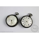 Two silver pair cased pocket watches comprising; Jas Williams,