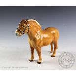 A Beswick Norwegian Fjord Horse, model number 2282, designed by Albert Hallam, issued 1970-1975,