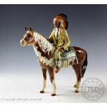 A Beswick mounted Indian, designed by Mr.