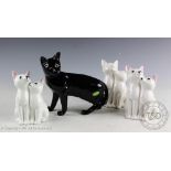 A Beswick Siamese Cat - standing, model number 1897, in black gloss, designed by Albert Hallam, 16.