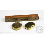 Two brass vesta cases,