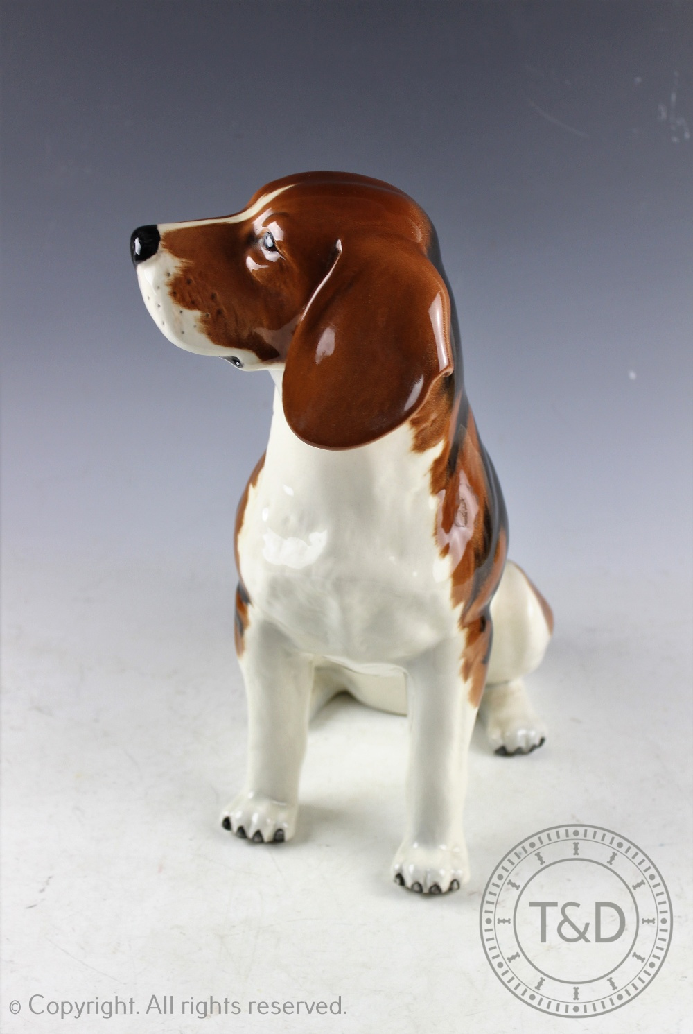 A Beswick Fireside Model Series Beagle, model number 2300, designed by Albert Hallam, - Bild 4 aus 4