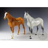 Two Beswick Large Race horses, model number 1564, designed by Arthur Gredington,