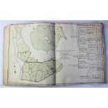 An early 19th century hand written and scale drawn estate map book of Walesh farms and towns