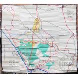 An original World War II brigade level orders sketch map of the Anzio landings in Italy,