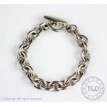 A Georg Jensen heavy cable link bracelet numbered 140A,