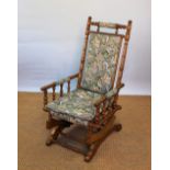 An American style light oak rocking chair,