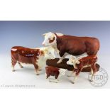 A Beswick Connoisseur series Hereford bull, model number A2542A, designed by Graham Tongue,
