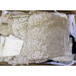 A selection of lace fragments, cuffs, trims etc,