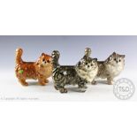 Three Beswick Persian Cats - standing, model number 1898, designed by Albert Hallam,