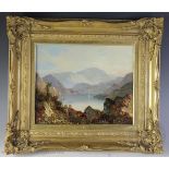 English School, 19th century, Oil on board, 'Ullswater', Titled verso 'C.