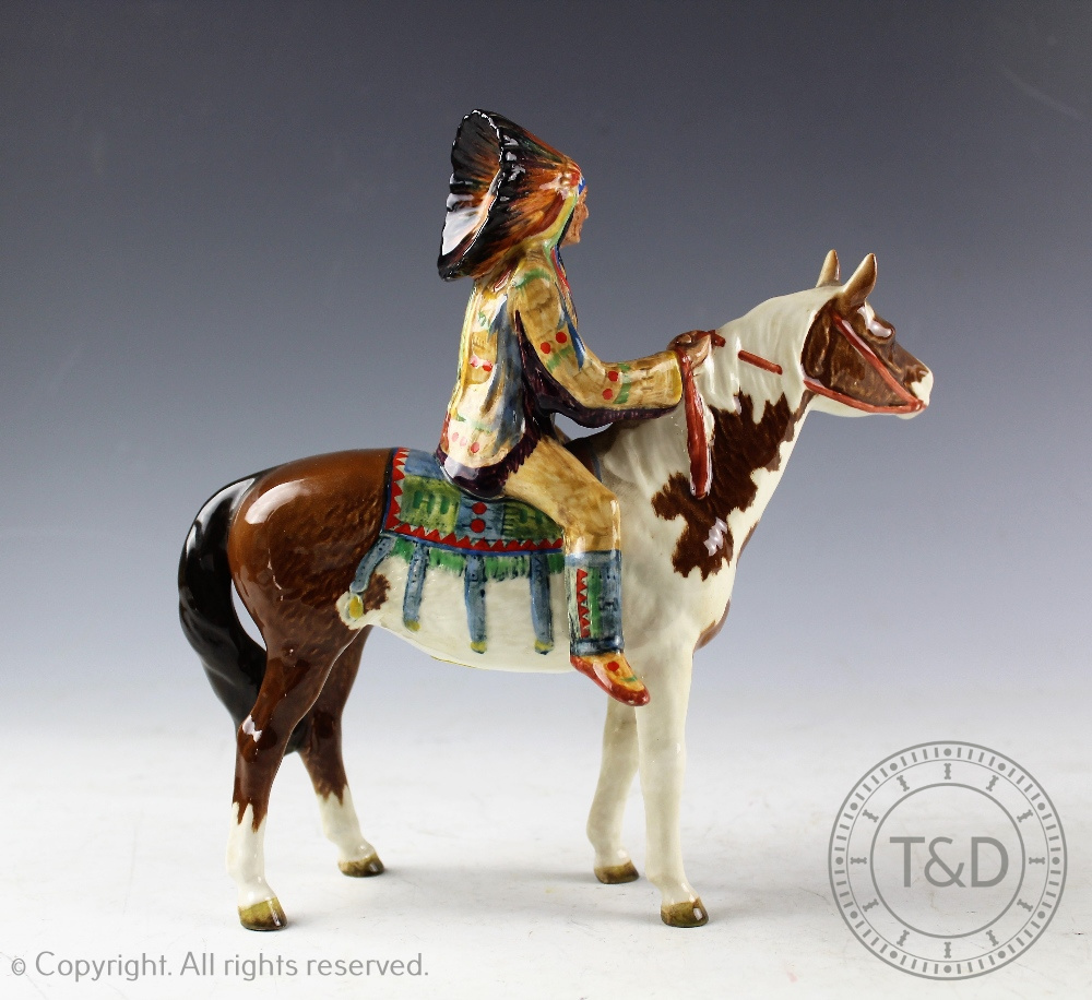 A Beswick mounted Indian, designed by Mr. - Bild 2 aus 3