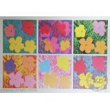Andy Warhol - (1928-1987), Colour lithograph, Flowers - six panels as one,