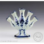 A 19th century Delft tulip vase,