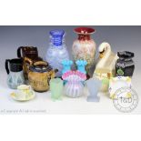 A quantity of decorative ceramics and glass,