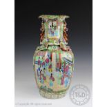 A 19th century Chinese canton export famille rose vase,