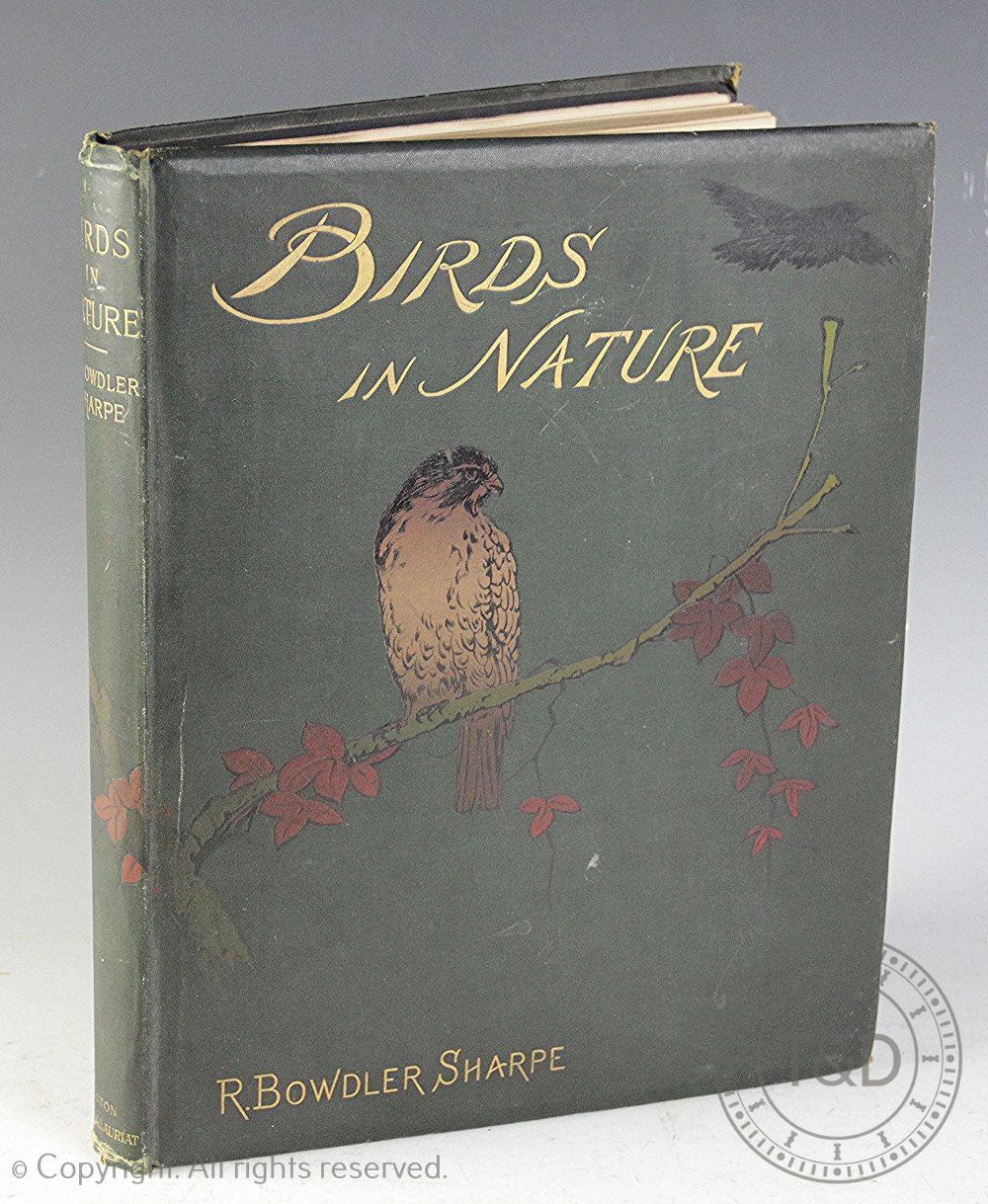 SHARPE (R), BIRDS IN NATURE, with colour litho mounted plates, pictorial green cloth, Boston,