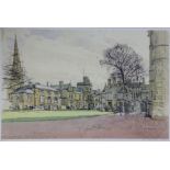 Ken Howard, Limited edition print, Looking to the cloisters from the Great Hall Oundle,