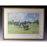 John Kind (1919-2014), Watercolour, Polo Match Cirencester Park, With Tryon Gallery label verso,
