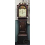 A George III oak 30 hour longcase clock, the painted dial signed Ja Halt Belper,