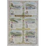 A Hedges and Butler wine advertising print, listing Sherries, Ports, Clarets, Champagnes,