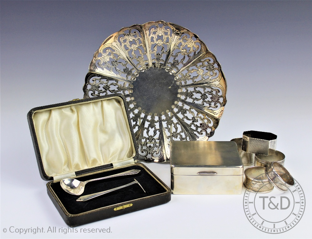 A collection of silver and plated wares,