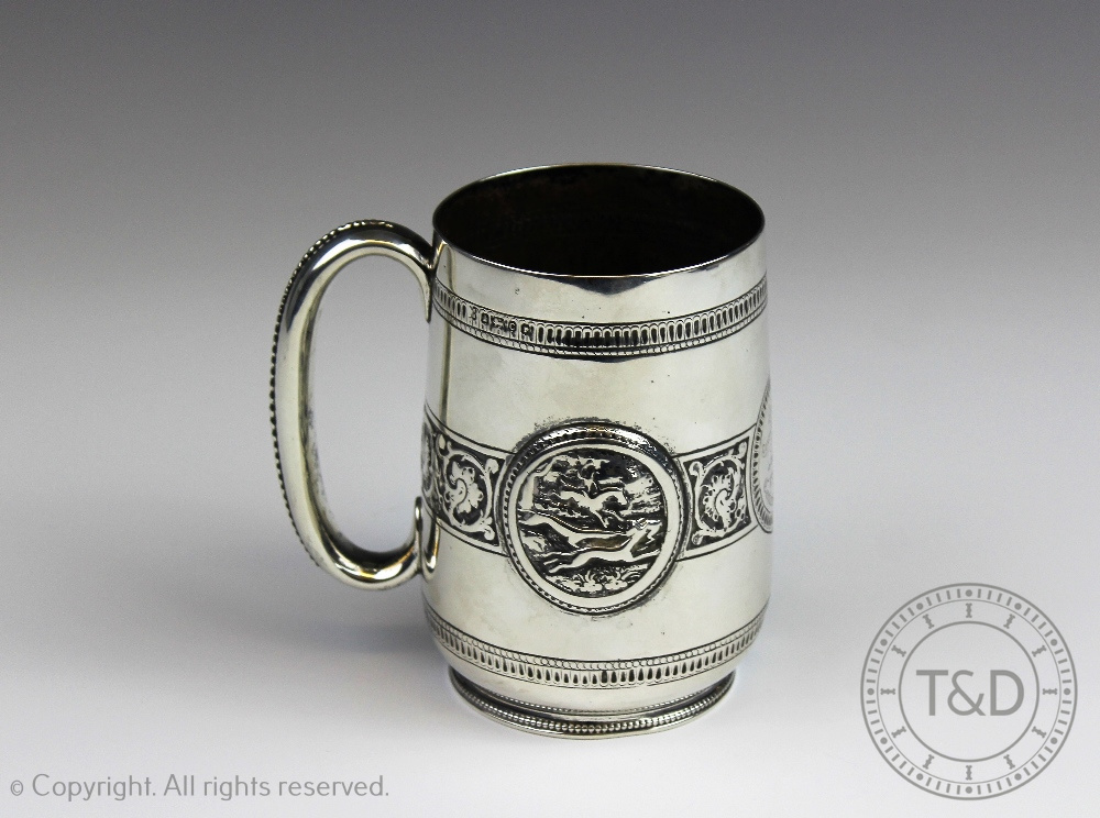 Military Interest: A commemorative silver mug, Martin, Hall & Co (Richard Martin & Ebenezer Hall),