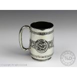 Military Interest: A commemorative silver mug, Martin, Hall & Co (Richard Martin & Ebenezer Hall),