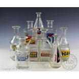 A selection of vintage French advertising bottles to include Martini, Berger, Pastis,