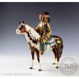 A Beswick mounted Indian, designed by Mr.