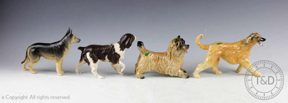 A collection of four Beswick dogs, each boxed, comprising; Alsatian 'Ulrica of Brittas' No. - Bild 2 aus 2