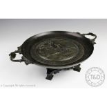 In the manner of Alfred Pierre Richard (1844-1884), a 19th century bronze tazza,