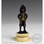 After Franz Iffland, early 20th century bronze figure of a Dutch boy,