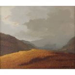 OMERO SOLARO (Legnano 1909 - 2009) OLIO su tavoletta "Paesaggio montano - 1949", firmato in basso