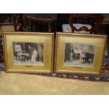 Two late 19th Century framed prints, titled 'The Elopement' and 'The Reconciliation' by Sydney
