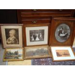 A mixed lot of pictures in various mediums including a late 19th/early 20 th Century photograph of a