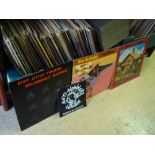 A very large quantity of vinyl LP's (6 boxes) and 45 singles (5 boxes), spanning various decades and