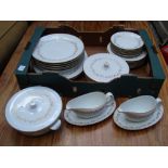 A Royal Doulton ''Verona'' dinner service to include six dinner plates, 6 dessert plates, 6 side