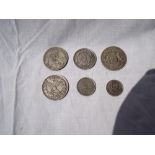 Coins. Ludwig II 1866; Kanton Schwyz 1867, 5fr; Tsar Nicholas II of Russia, a Coronation Rouble