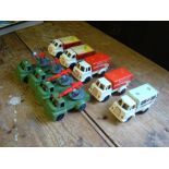 Wells Brimtoy tinplate and plastic friction drive vehicles to include: Speedy Transport Co,