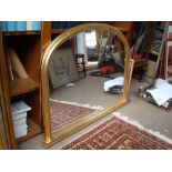 A modern framed, gold painted overmantle mirror by John Lewis. 114 x 81 cm.