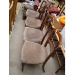 4 Edwardian dining chairs.