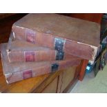 Three volumes of Matthew Henry's An Exposition on the Old and New Testament, published by W and J