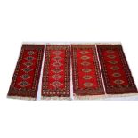 Four Pakistan style runners, each approx 97 x 42cm (4).